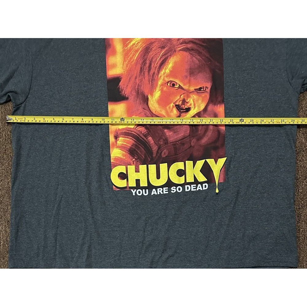 Chucky TShirt Adult Unisex 4XL Gray Horror You Are So Dead Universal Studio - Picture 3 of 6